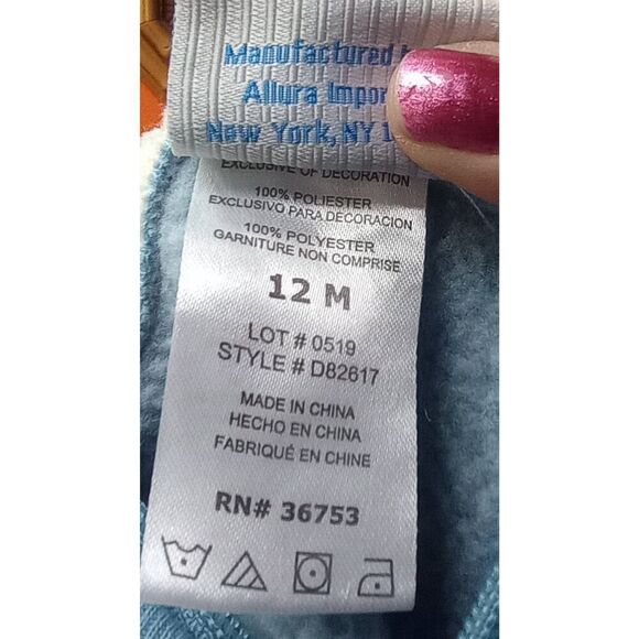 Duck duck goose blue knit jacket with ears, size 12 months - Picture 5 of 5